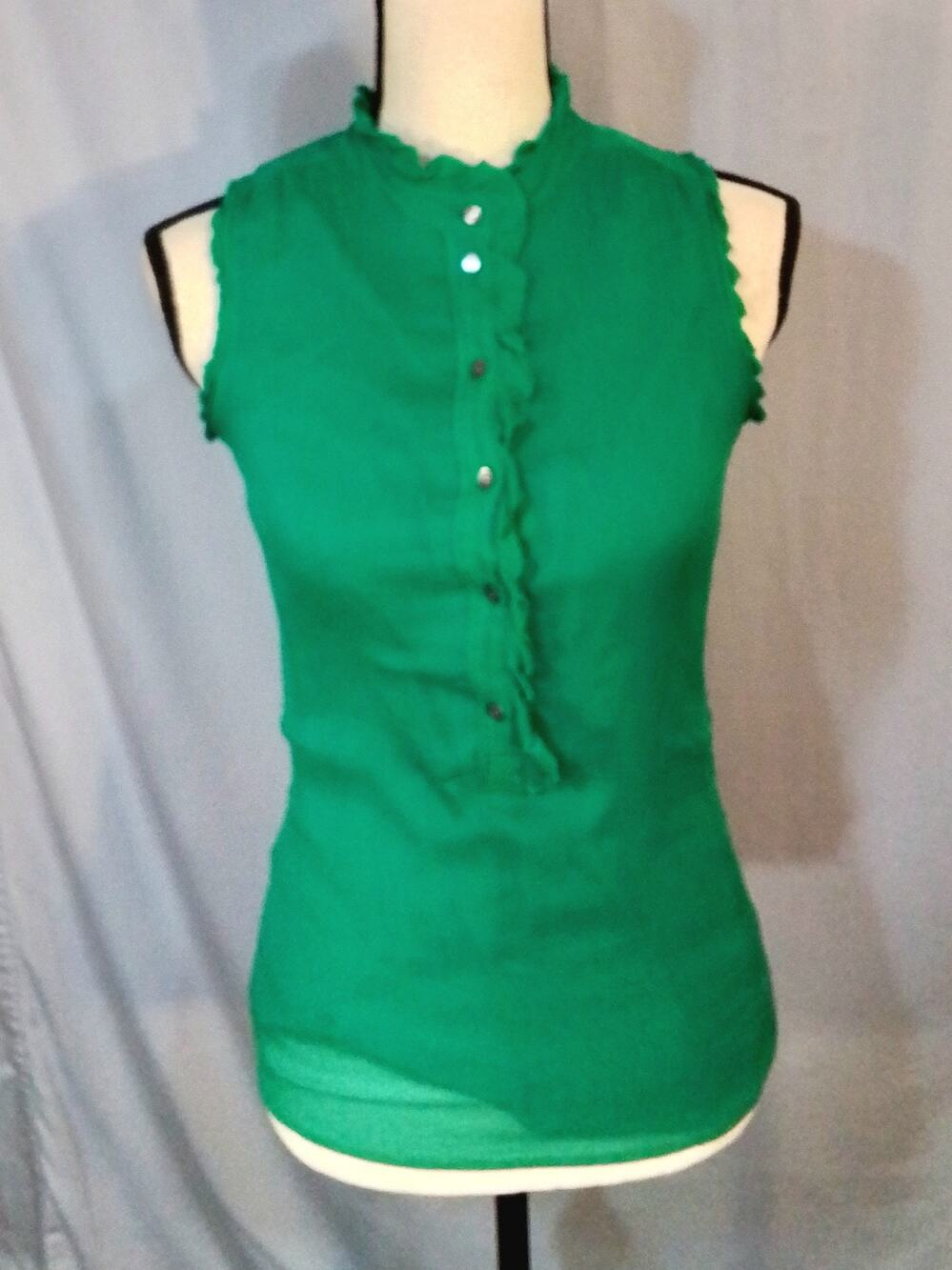 J. Crew ; Green blouse